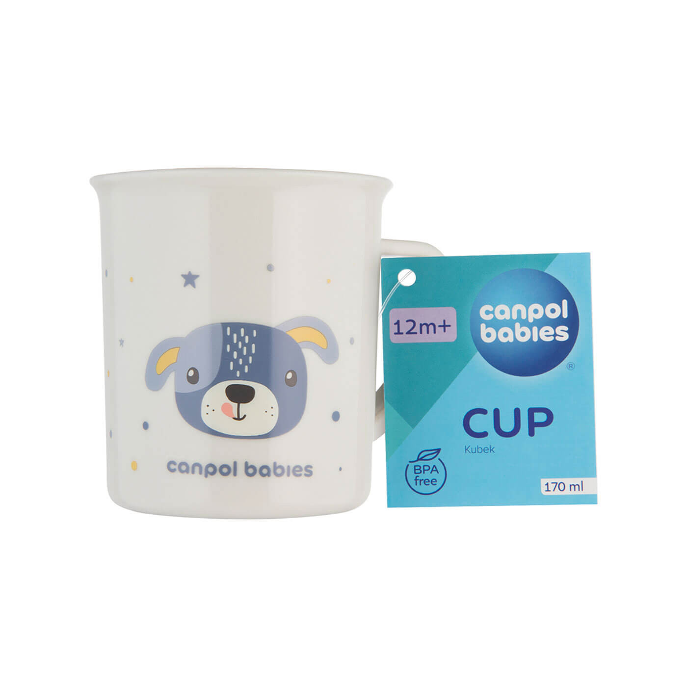 Kubeczek plastikowy z uchem Canpol Cute Animals 170 ml Miś