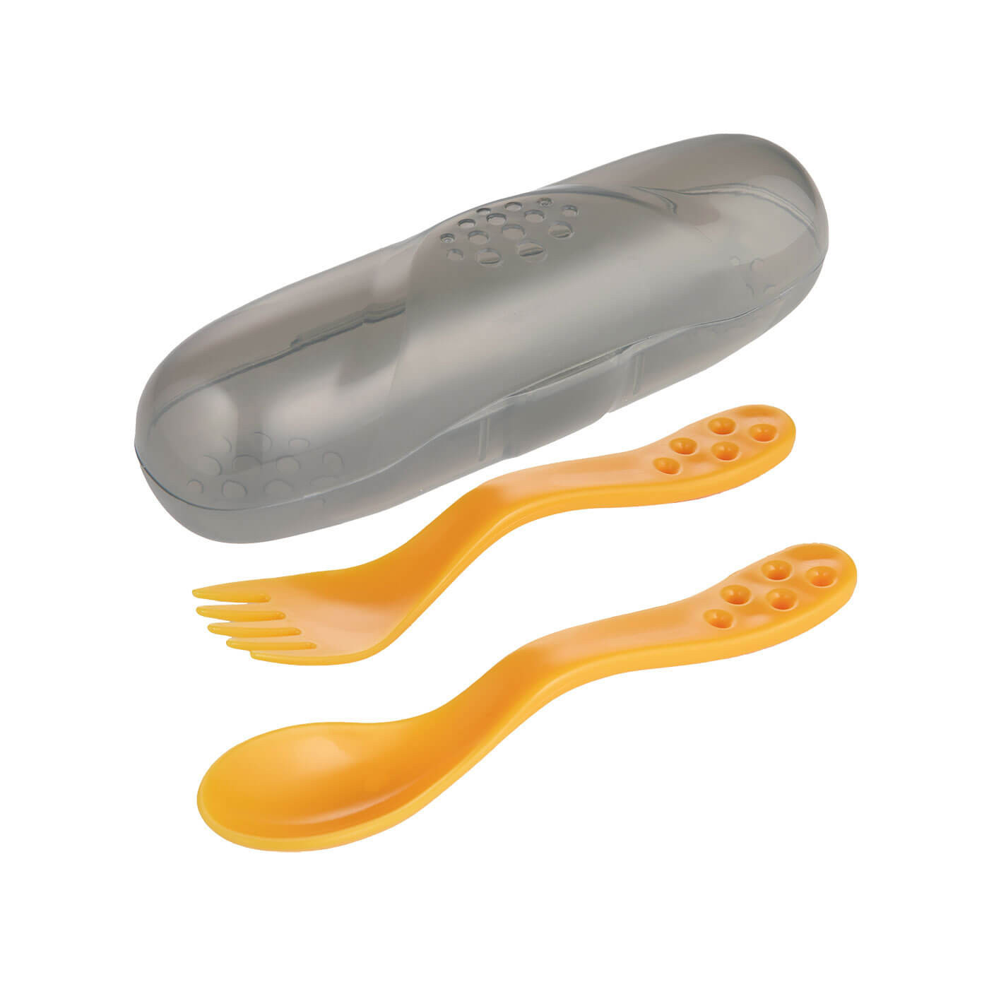 Zestaw pierwszych sztućców dla dzieci w etui Canpol babies żółte