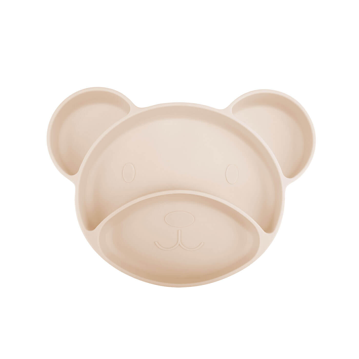 Talerzyk Silikonowy do karmienia dziecka z przyssawką Canpol Kremowy