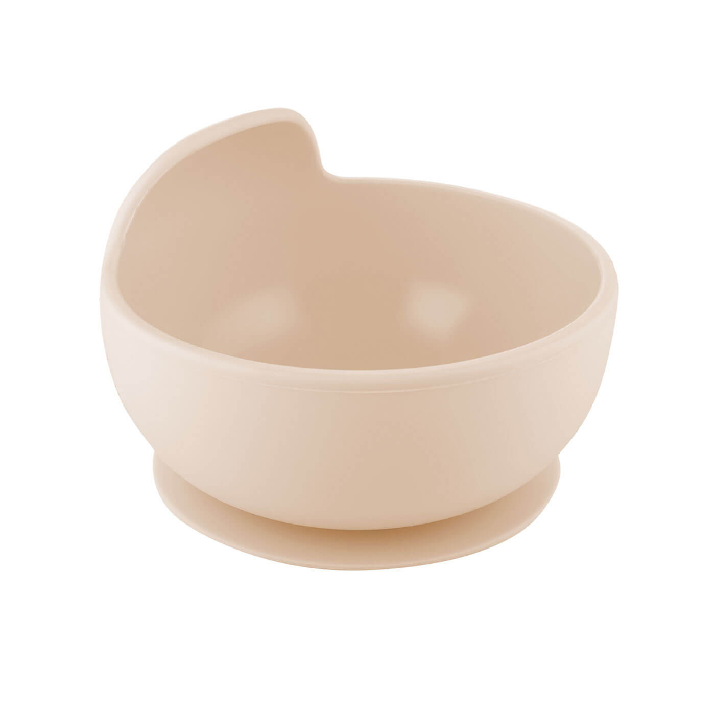 Miseczka silikonowa do karmienia dla dziecka na przyssawce Kremowa