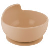 Miseczka silikonowa do karmienia dla dziecka na przyssawce Beżowa
