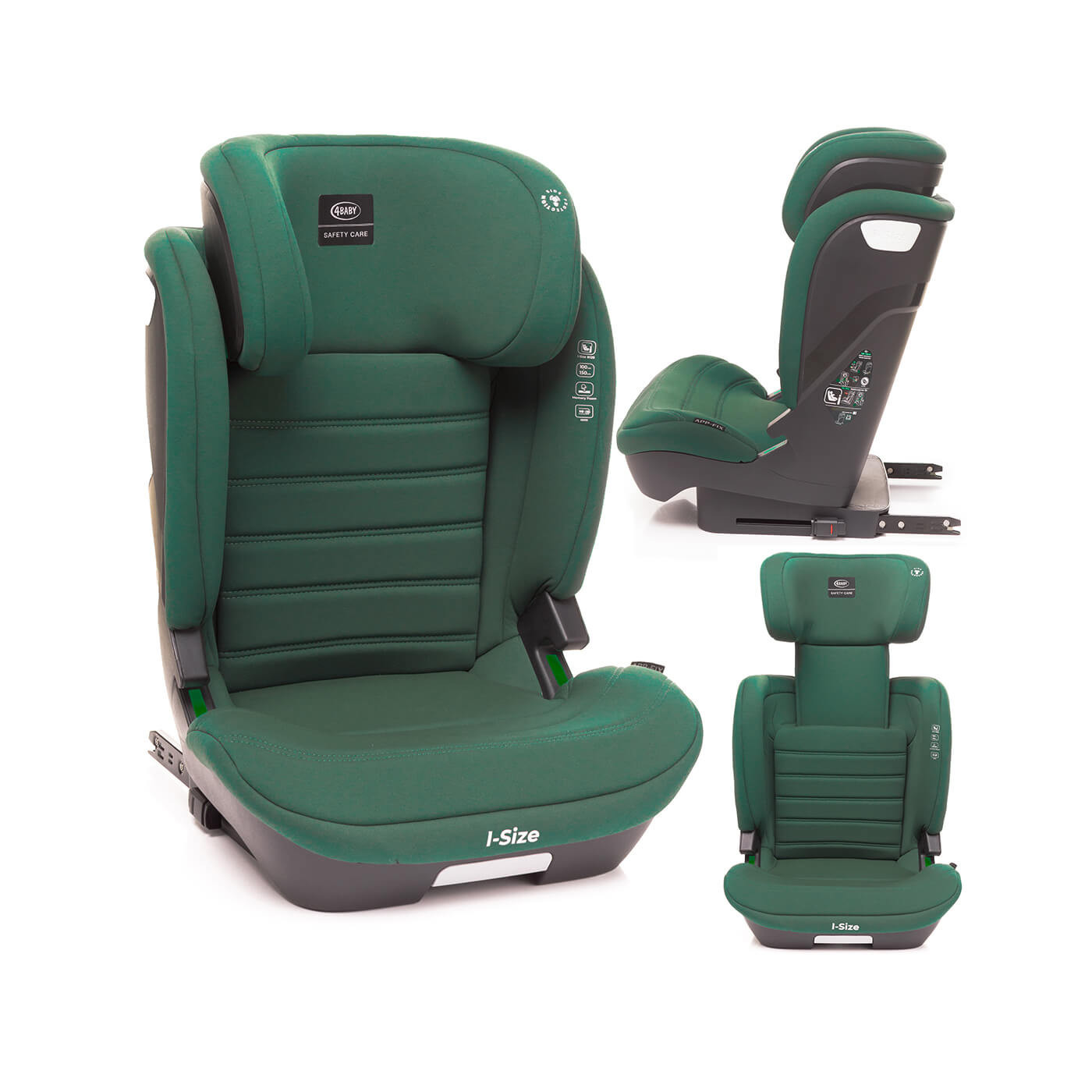 Fotelik samochodowy APP-FIX I-Size Isofix 100-150 cm 4baby 2024