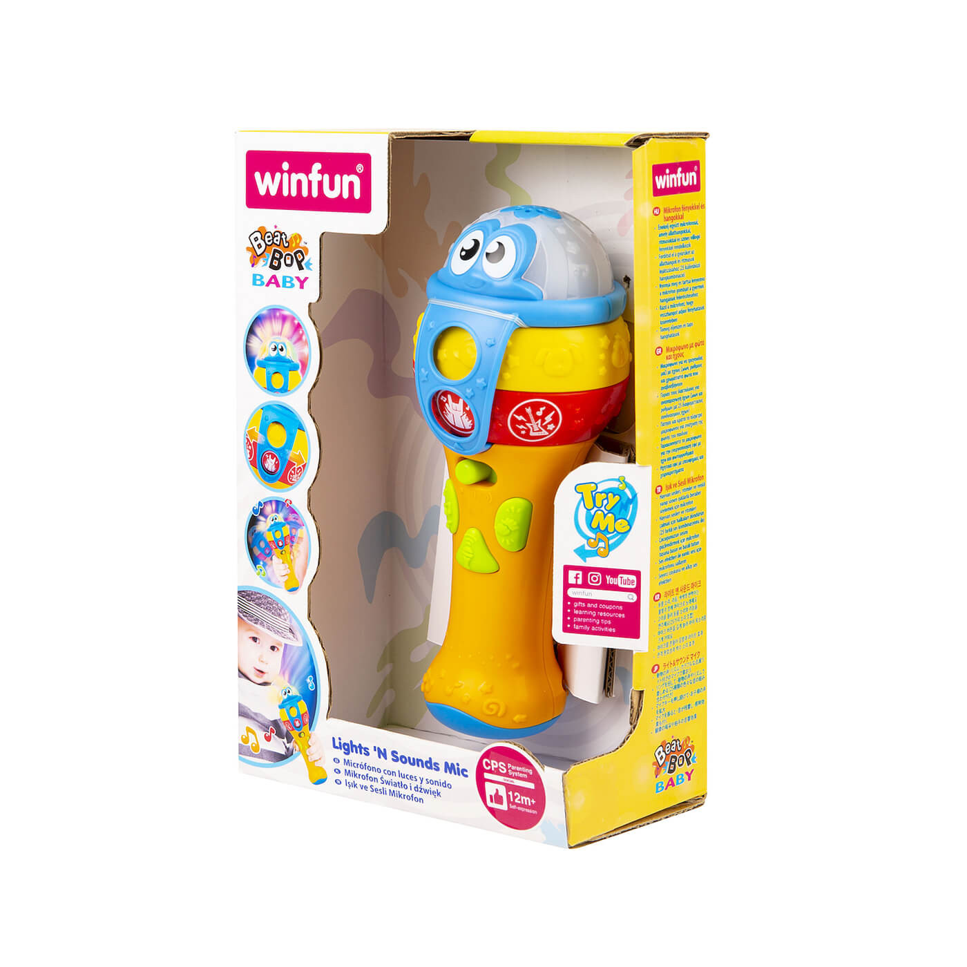 Mikrofon Centrum Muzyczne Anek Winfun,  zabawka mikrofon z muzyką