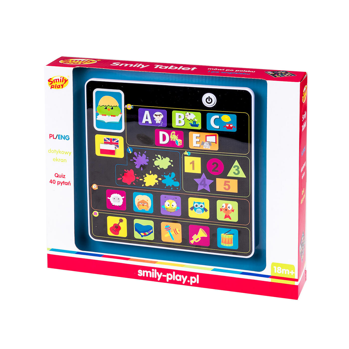 Tablet dla dziecka polsko - angielski + Quizy 40 pytań Anek 18m+