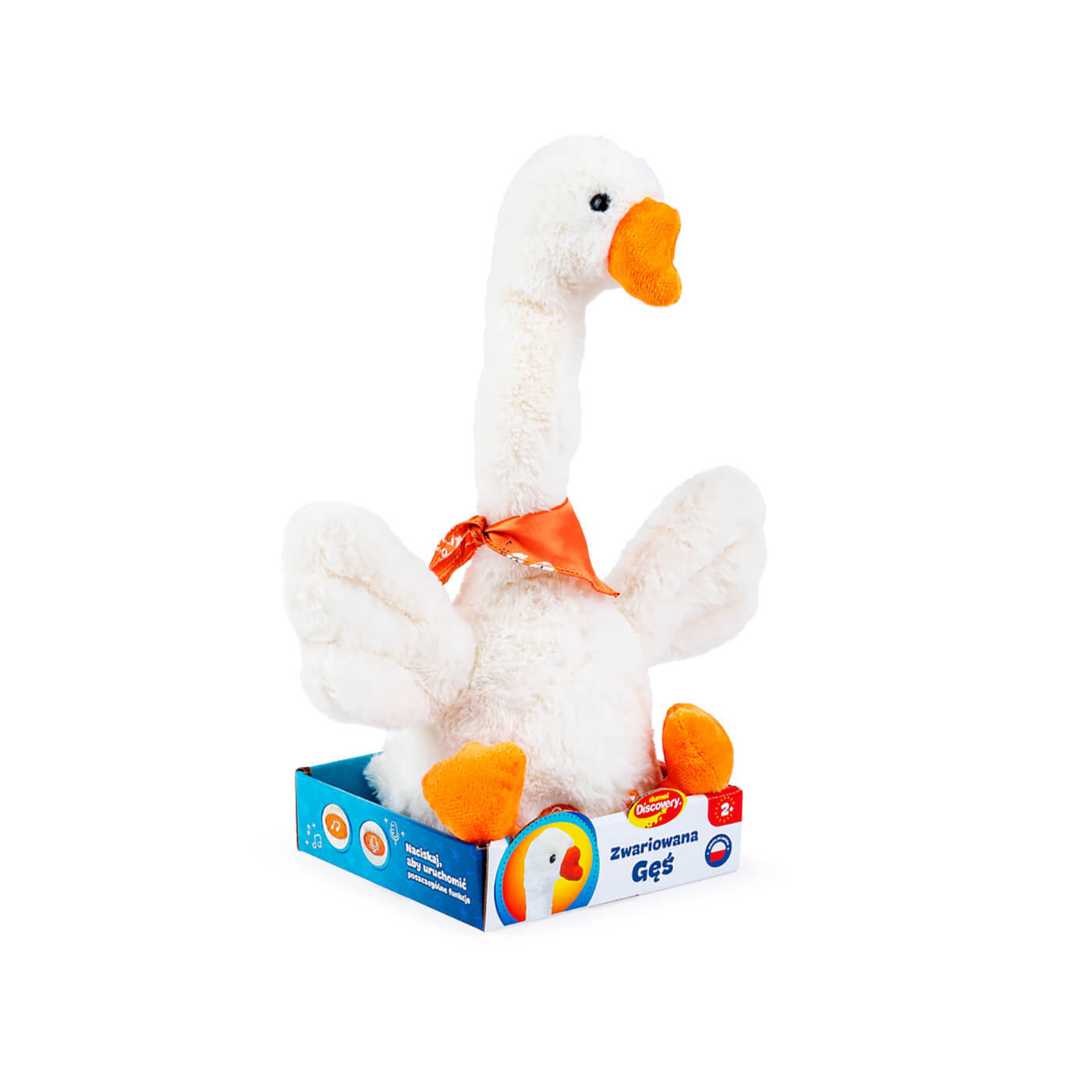 Zabawka pluszowa interaktywna Zwariowana Gęś Dumel od 2 lat.