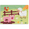 Puzzle drewniane 4 obrazki Zwierzątka na farmie Anek Smily Play