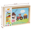 Puzzle drewniane 4 obrazki Zwierzątka na farmie Anek Smily Play