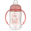 Kubek treningowy z miękkim ustnikiem silikonowym Canpol 320ml Różowy