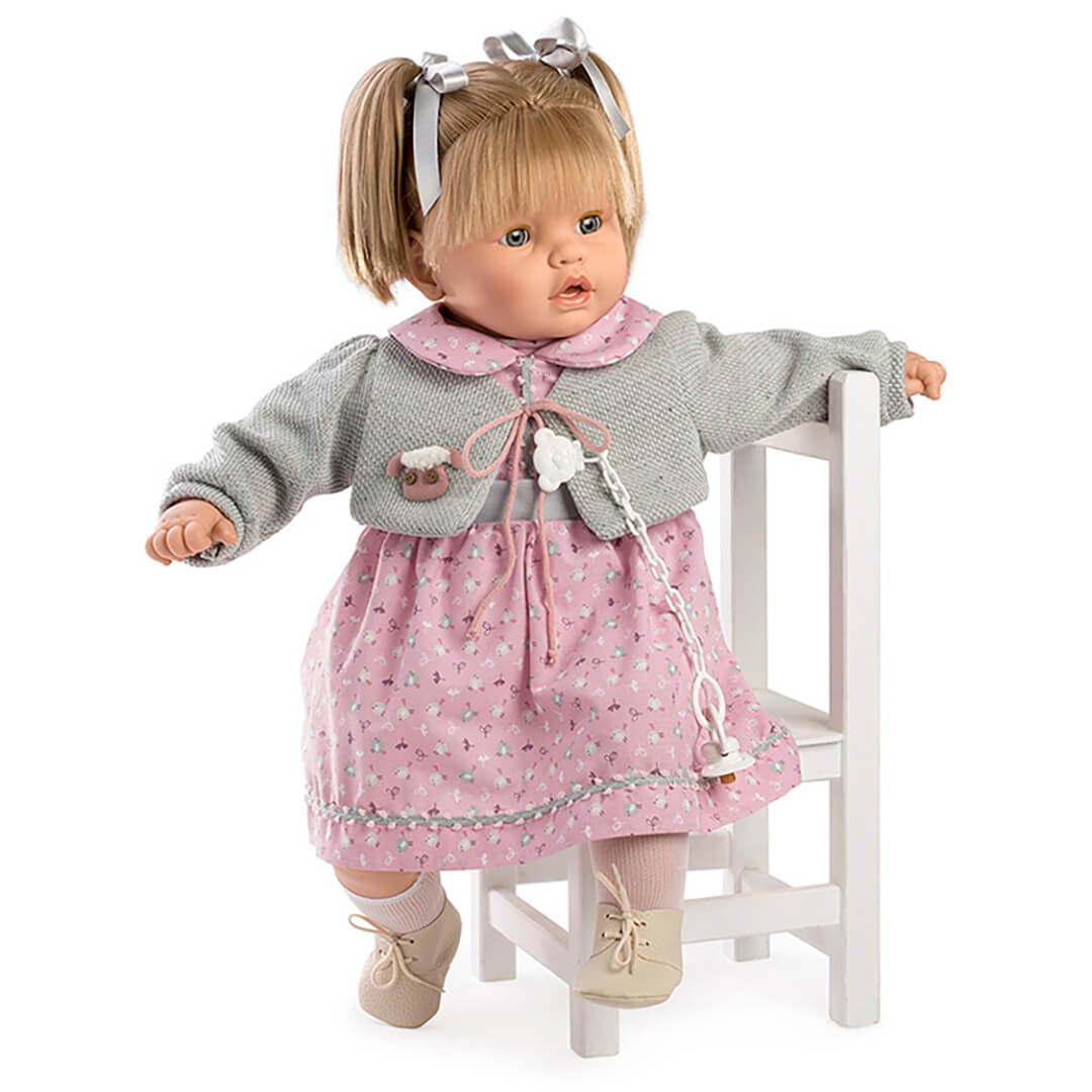 Lalka dulzon duża dziewczynka w modnym ubranku