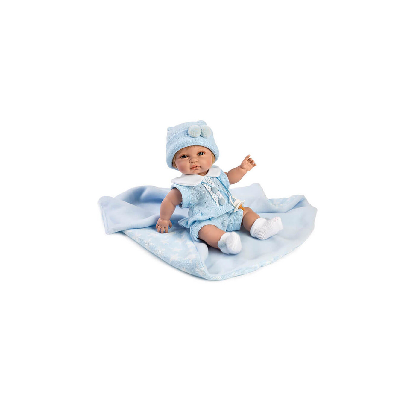 Lalka hiszpanka dla dziewczynki w kolorowym ubranku z kocykiem