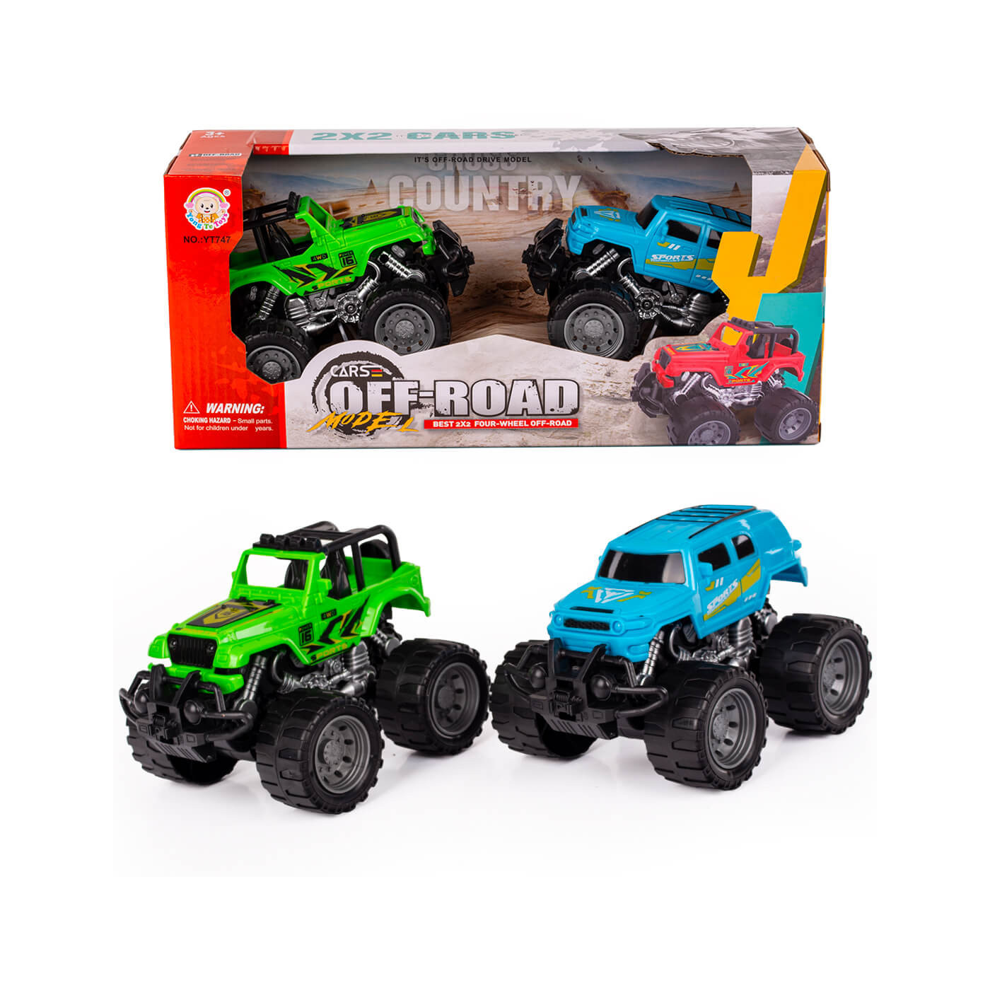 Samochód Terenowy Monster Truck Offroad 2 szt. Auta Terenówki Zabawka