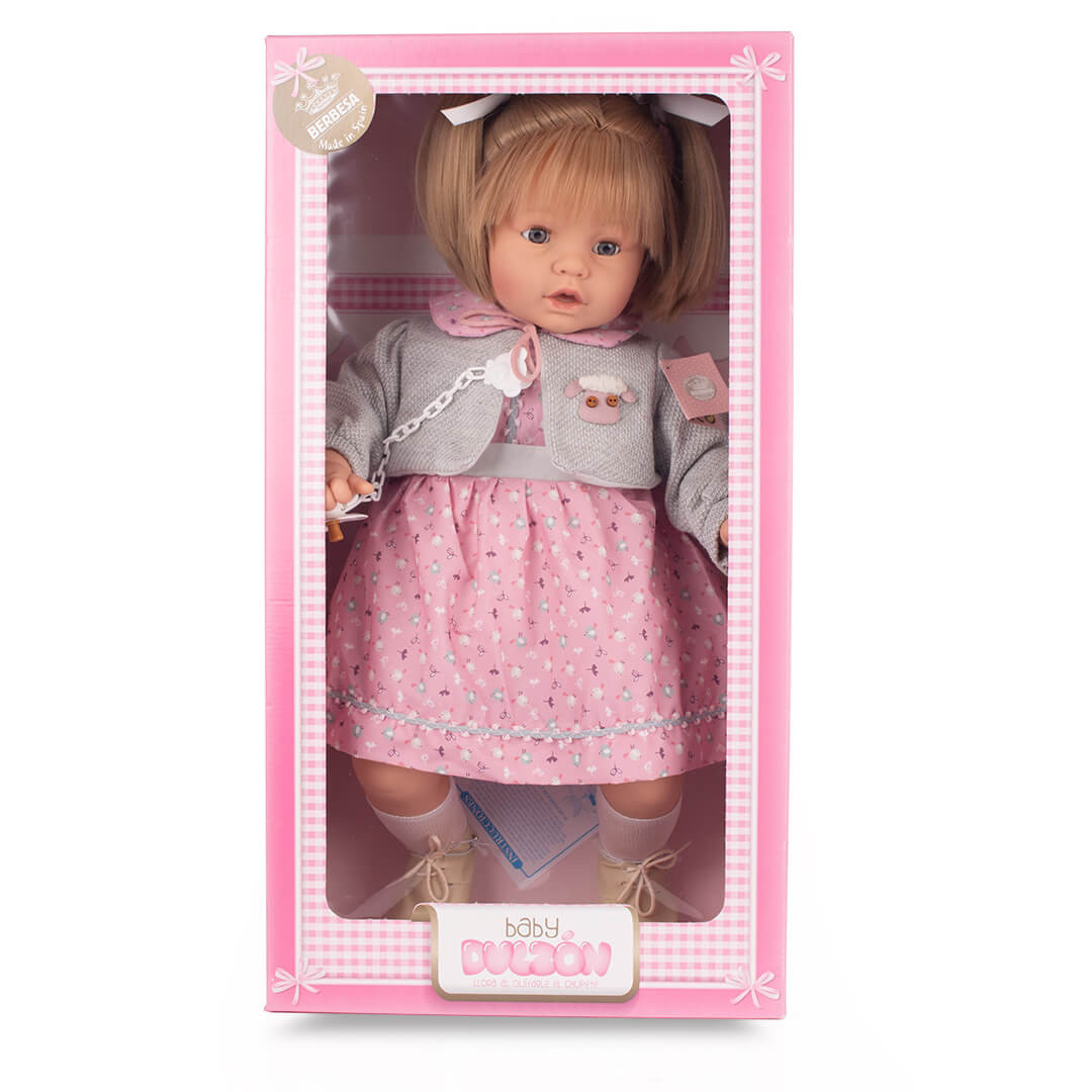 Lalka duża z kucykami w ubranku