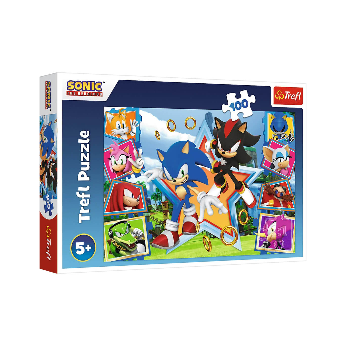 Puzzle 100 el. Trefl Poznaj Sonica , puzzle dla 5 latka dla chłopca
