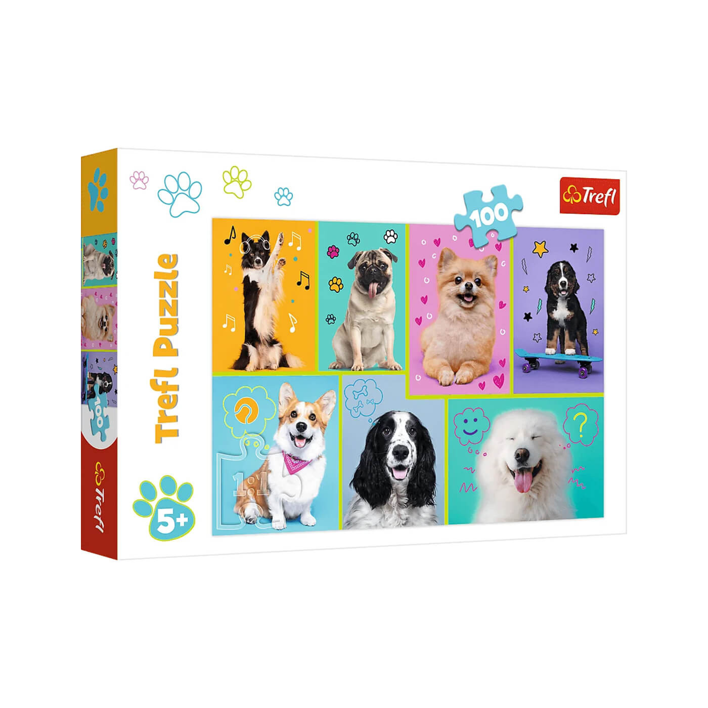 Puzzle 100 el. Trefl  W świecie piesków, puzzle od 5 lat