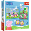 Puzzle Świnka Peppa Trefl, 30 i 48 el. + memos 24 el. od 3 lat