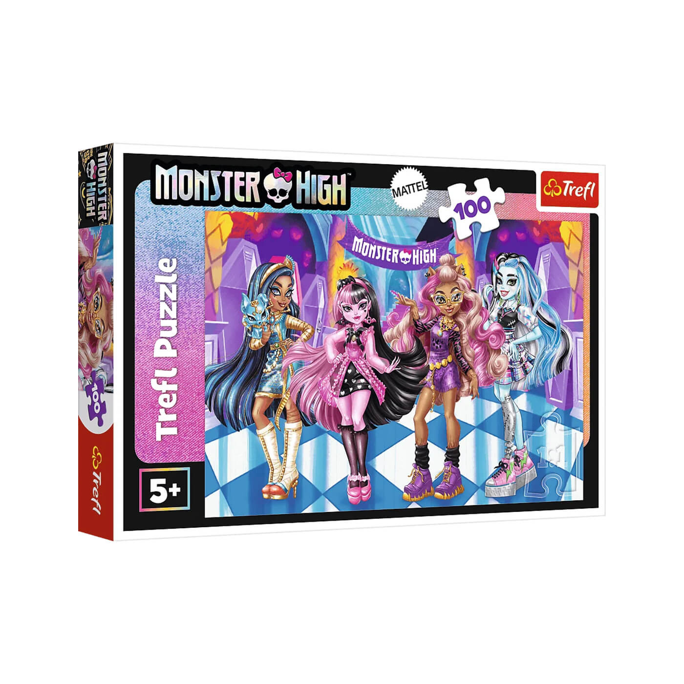 Puzzle 100 el. Monster High Straszni przyjaciele Trefl dla dziewczynki 5+