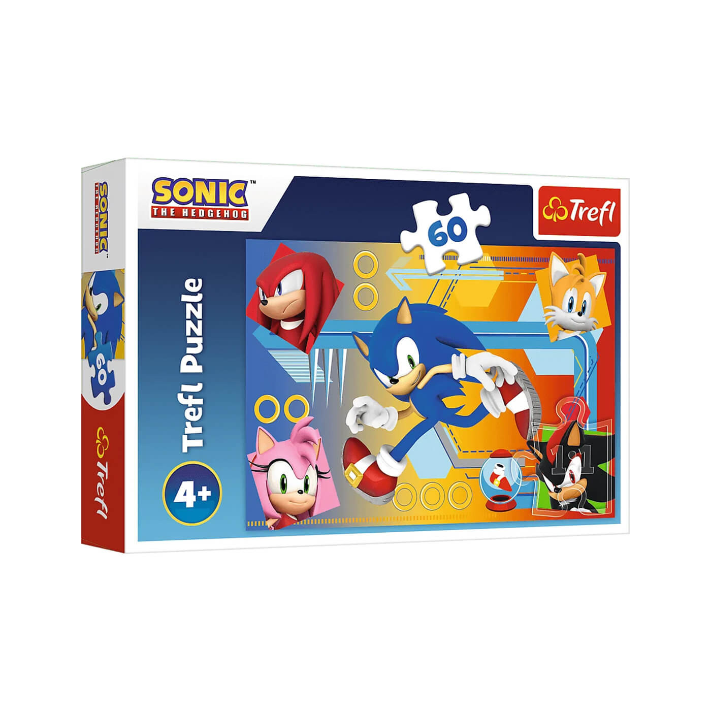 Puzzle 60 el. Sonic w akcji, puzzle od 4 lat dla chłopca Trefl