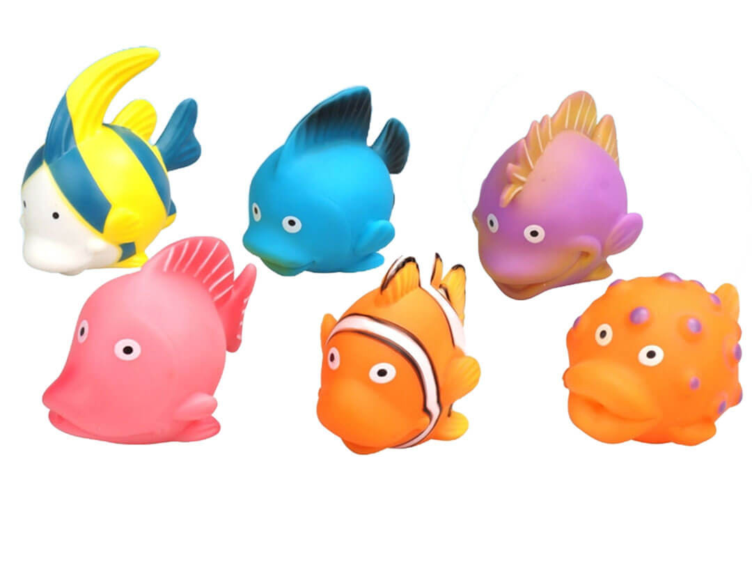 Zabawki do wody gumowe rybki 