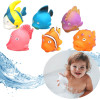 Gumowe zabawki do wody dla dziecka od 6 m-cy - Zwierzątka Wodne Rybki