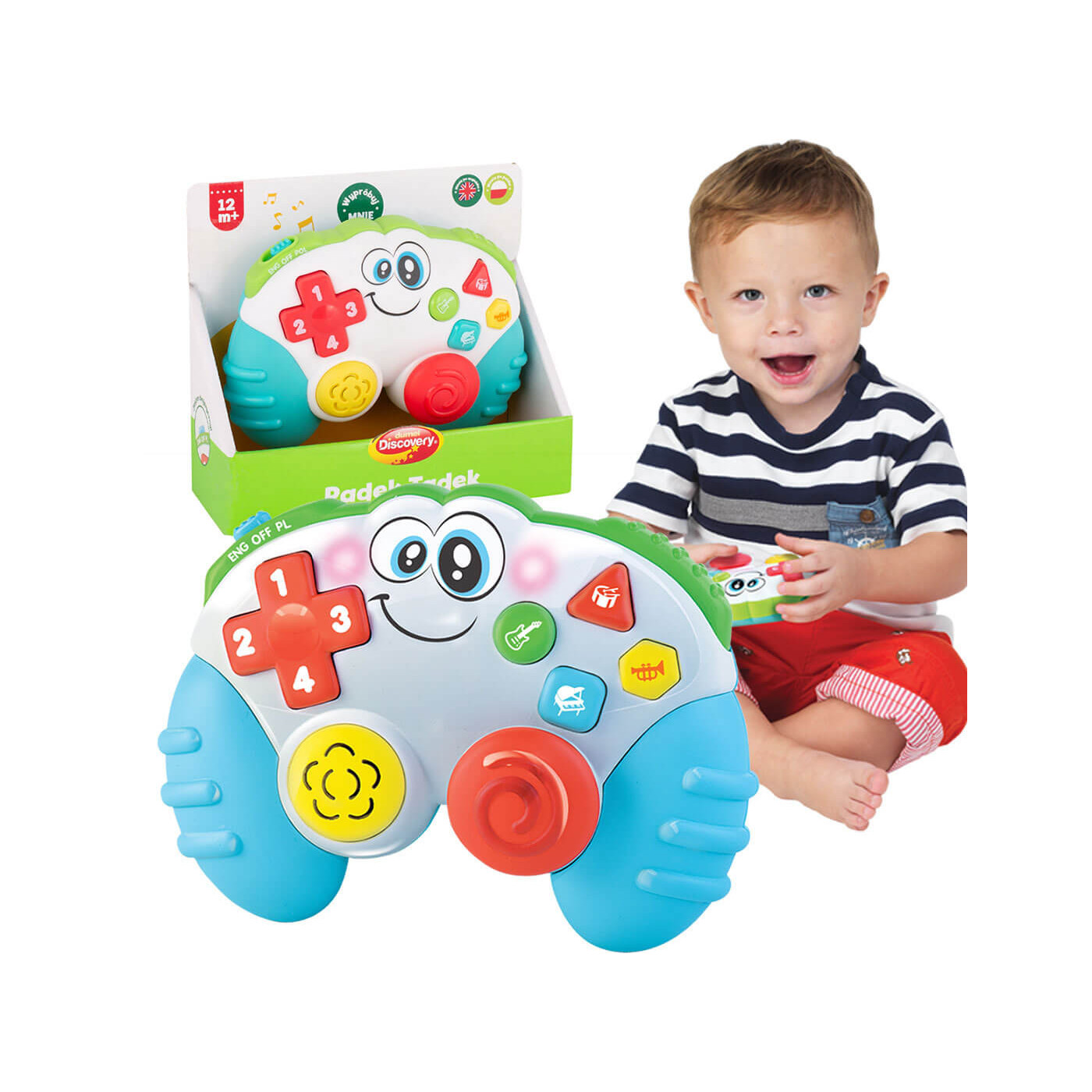 Pilot, pad, kotroler zabawkowy interaktywna zabawka dumel pan tadek dla maluszka i niemowlaka
