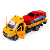 Laweta holownik z samochodem bus zabawka dla 3 latka, efekty świetlne i dźwiękowe