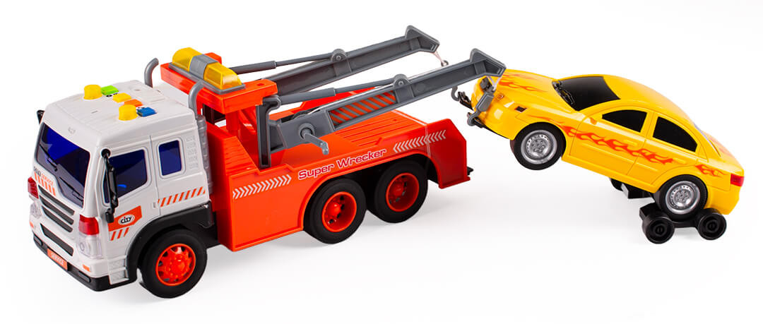 Laweta bus pomoc drogowa zabawka