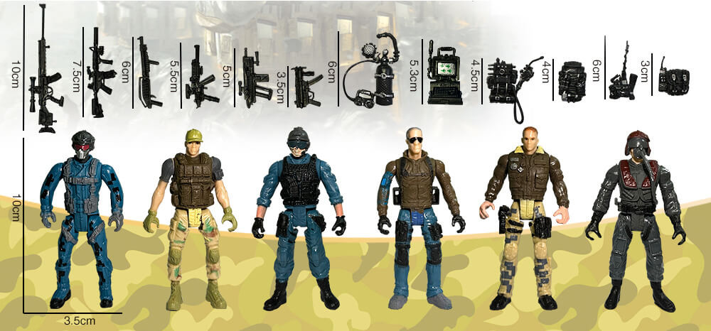 Specyfikacja zestawu żołnierzyków z akcesoriami