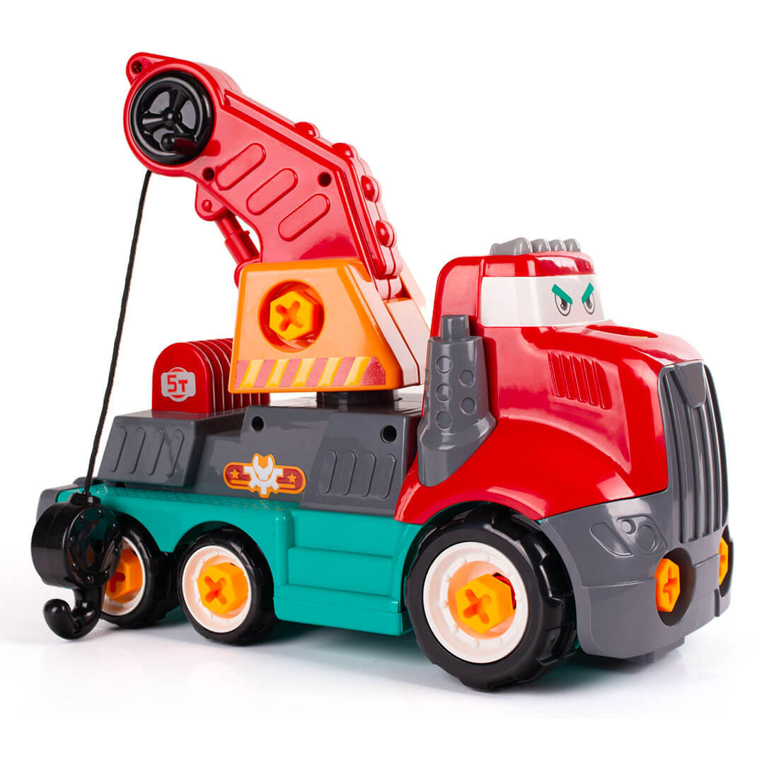 Zabawka do rozkręcania - dźwig z narzędziami