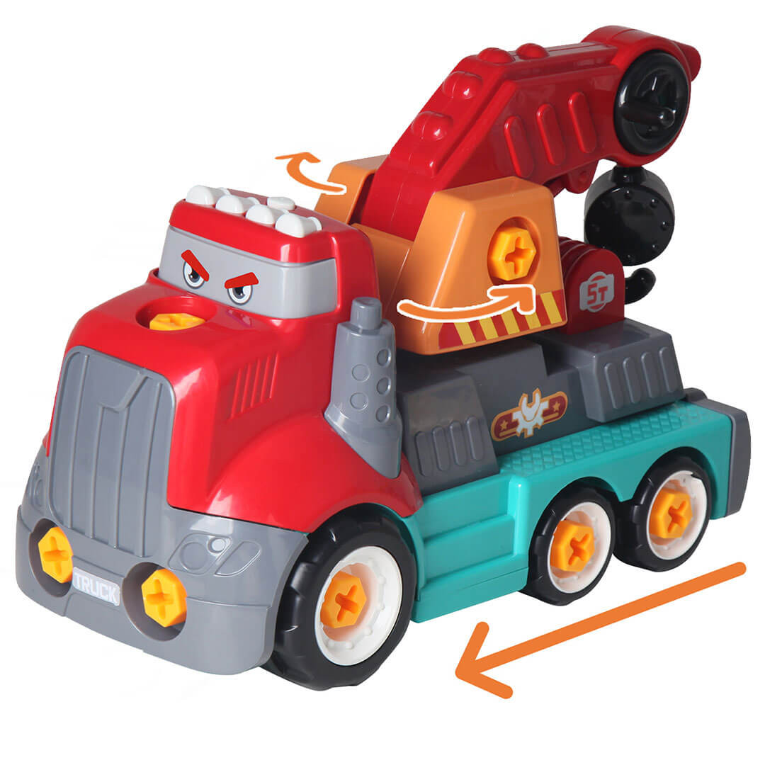 Samochód dźwig dla dziecka z wkrętarką na baterie