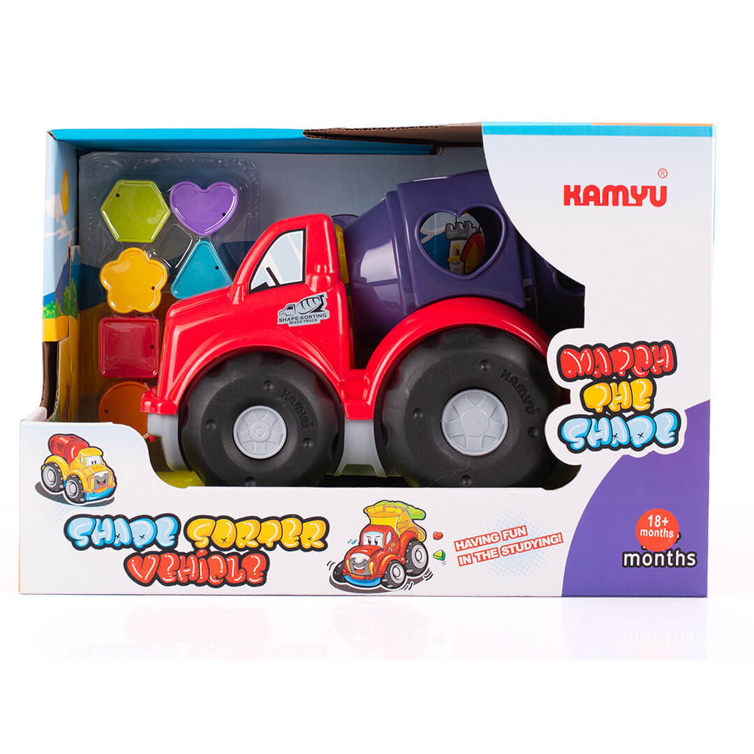 Autko dla dziecka do sortowania kształtów