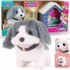 Piesek interaktywny chodzi, szczeka - pluszowy szczeniak z domkiem