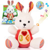 Pluszowa zabawka interaktywna z dźwiękiem dla niemowlaka 18m Królik