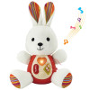 Pluszowa zabawka interaktywna z dźwiękiem dla niemowlaka 18m Królik
