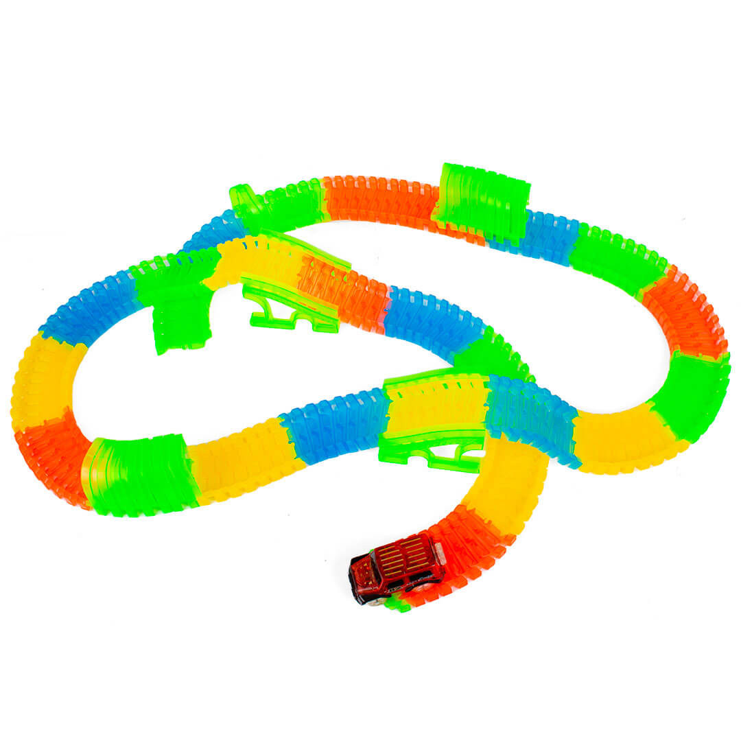 Elastyczny tor wyścigowy z autkiem na baterie 