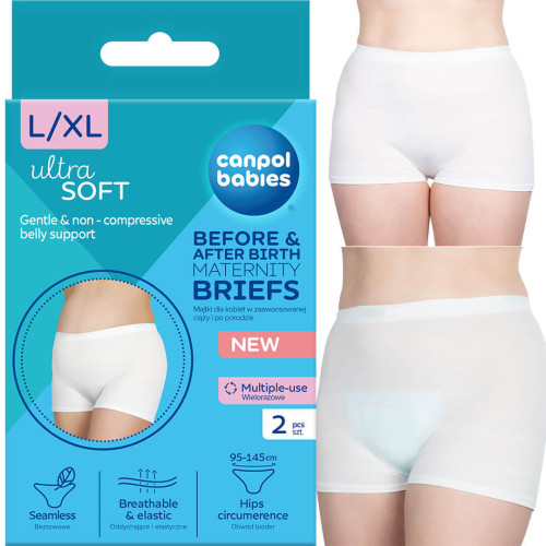 Majtki wielorazowe dla kobiet w ciąży i po porodzie Canpol 2 szt. L/XL