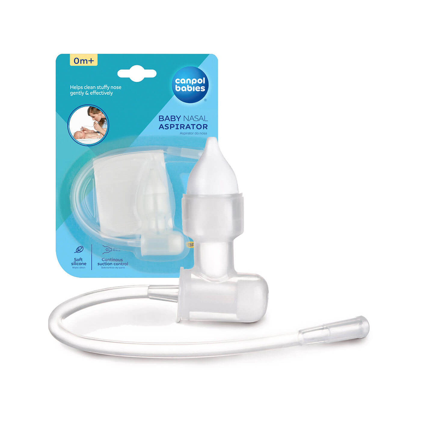 Aspirator ręczny do nosa do odciągania katarku dla dziecka Canpol