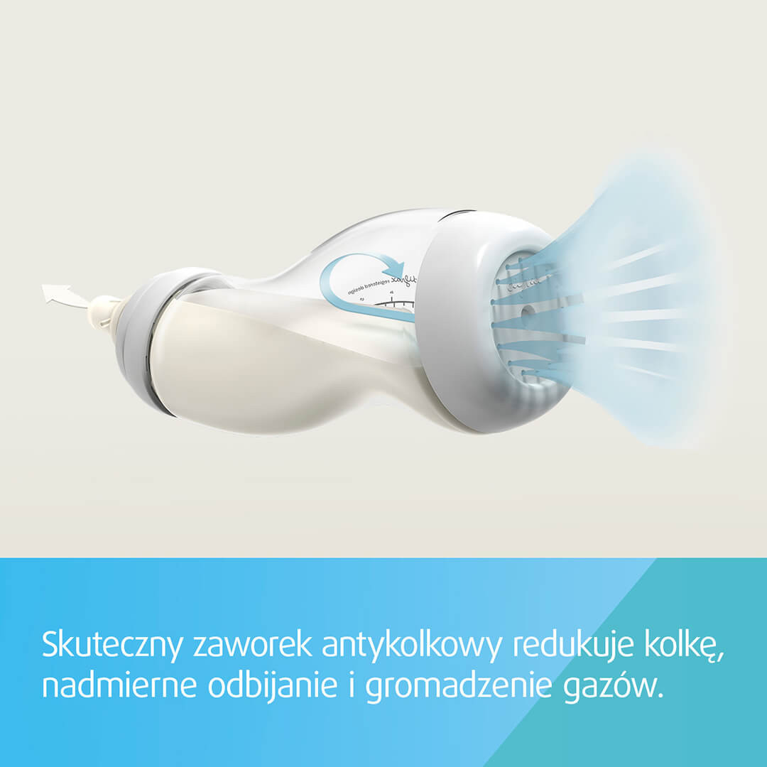 Butelka z zaworkiem antykolkowym S-Shape Canpol