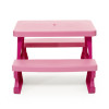 Stolik piknikowy dla dzieci, zabawka do ogrodu różowy