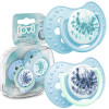 Smoczek uspokajający dla dziecka LOVI 6-18m Tie Dye Blue 2 szt.
