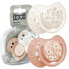Smoczek uspokajający dla dziecka LOVI 18m+ Blossom Ivory 2szt.