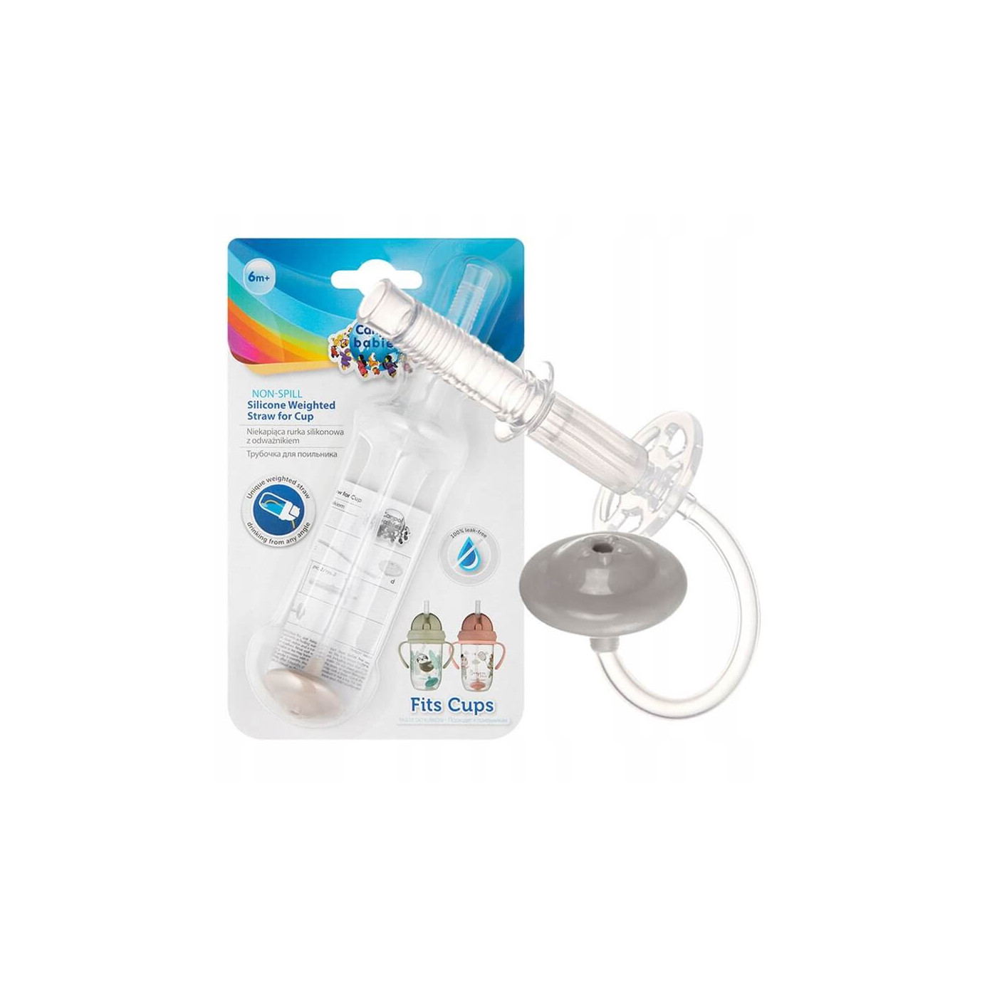 Wymienna silikonowa słomka do kubków z obciążeniem, Zamienna rurka Canpol