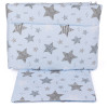 Pościel dziecięca do łóżeczka 2 elementowa 120x90 cm bawełna niebieskie gwiazdki