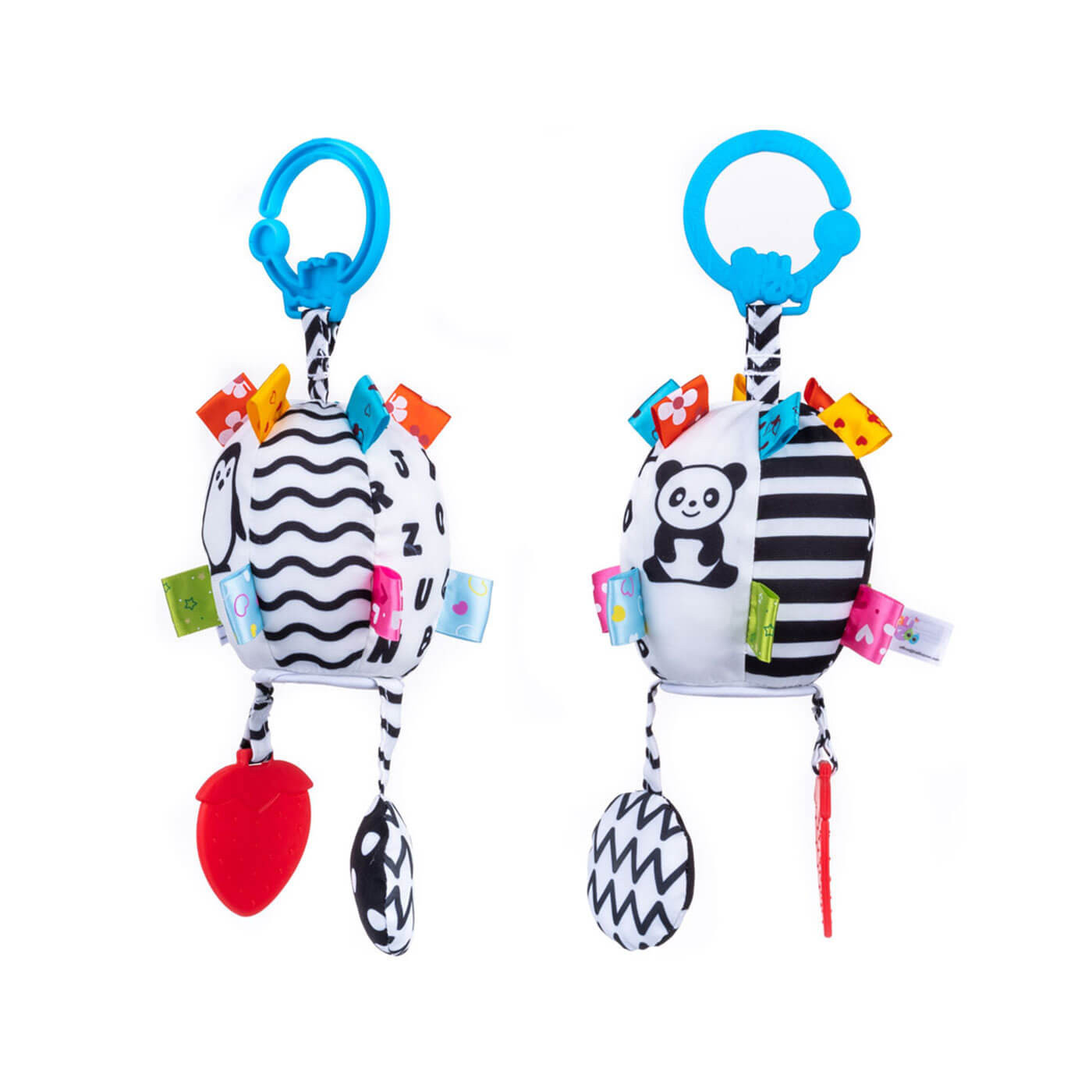 Przywieszka zabawka dla niemowlaka Piłka Sensory Balibazoo Dumel