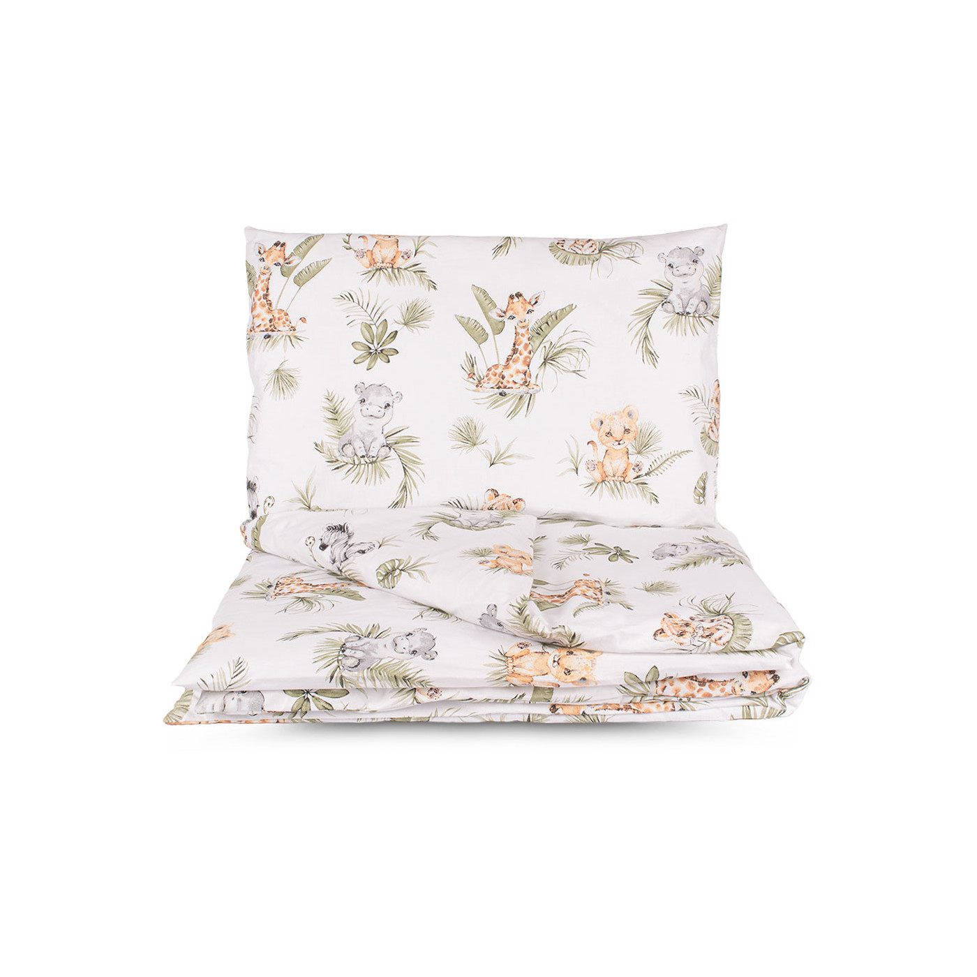 Zestaw pościeli niemowlęcej, do łóżeczka z ochraniaczem 3 el. 120x90 cm bawełna