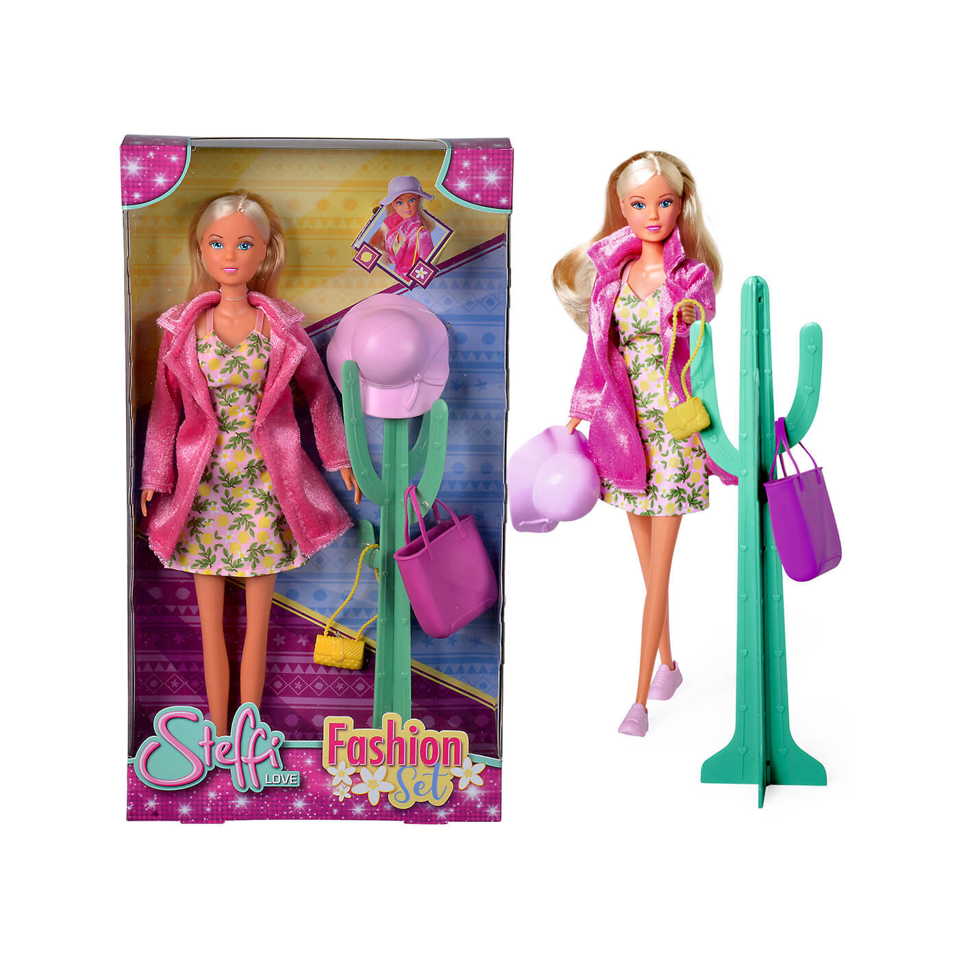 Lalka Steffi Love zestaw fashion - lalka z akcesoriami, stojak na ubrania