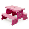Stolik piknikowy dla dzieci, zabawka do ogrodu różowy