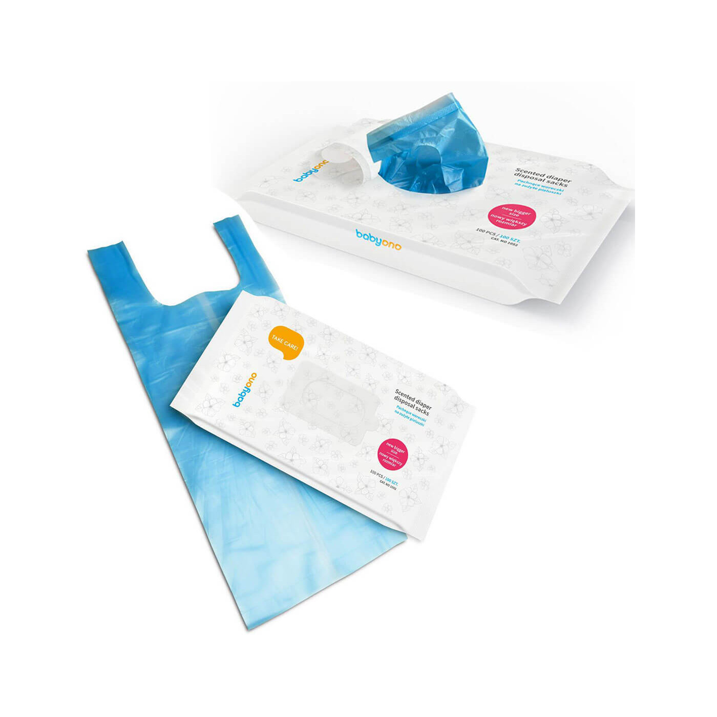 Pachnące woreczki na zużyte pampersy, pieluchy niemowlęce 100szt. Babyono