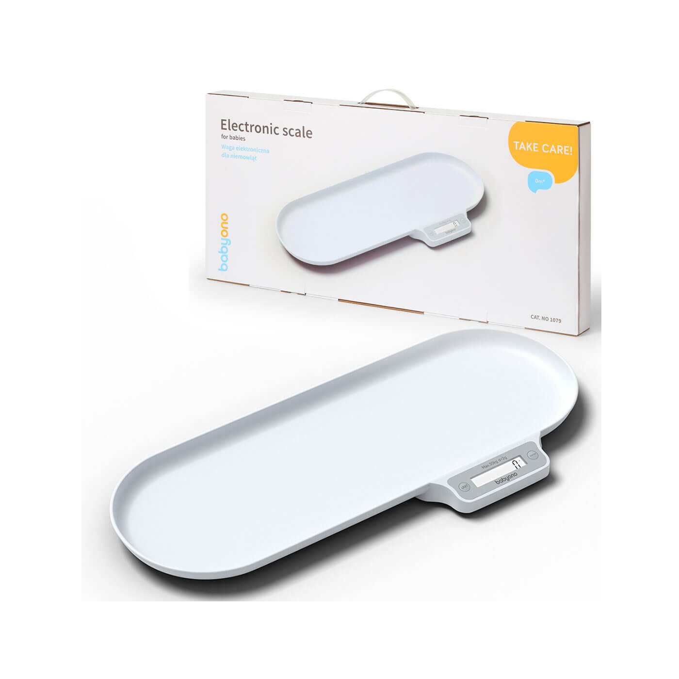 Waga elektroniczna do ważenia niemowląt dokładna do 30kg Babyono