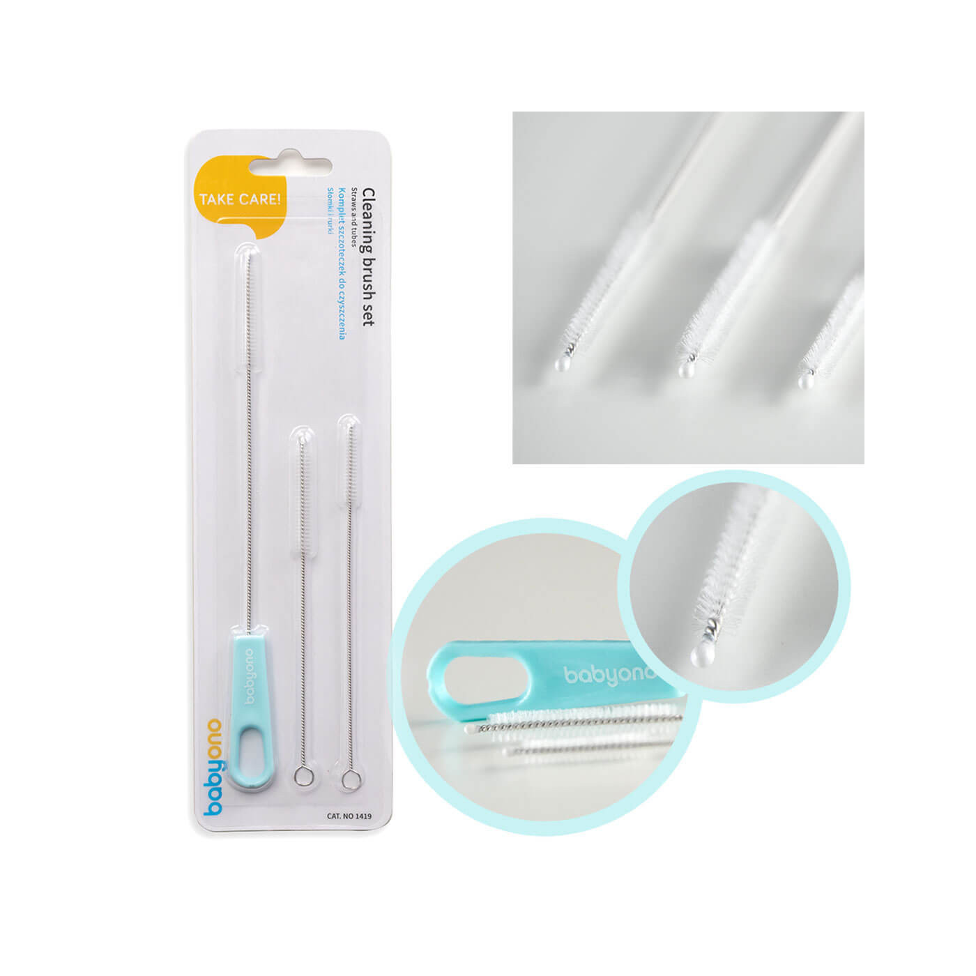 Zestaw szczoteczek do czyszczenia rurek i słomek małe szczoteczki