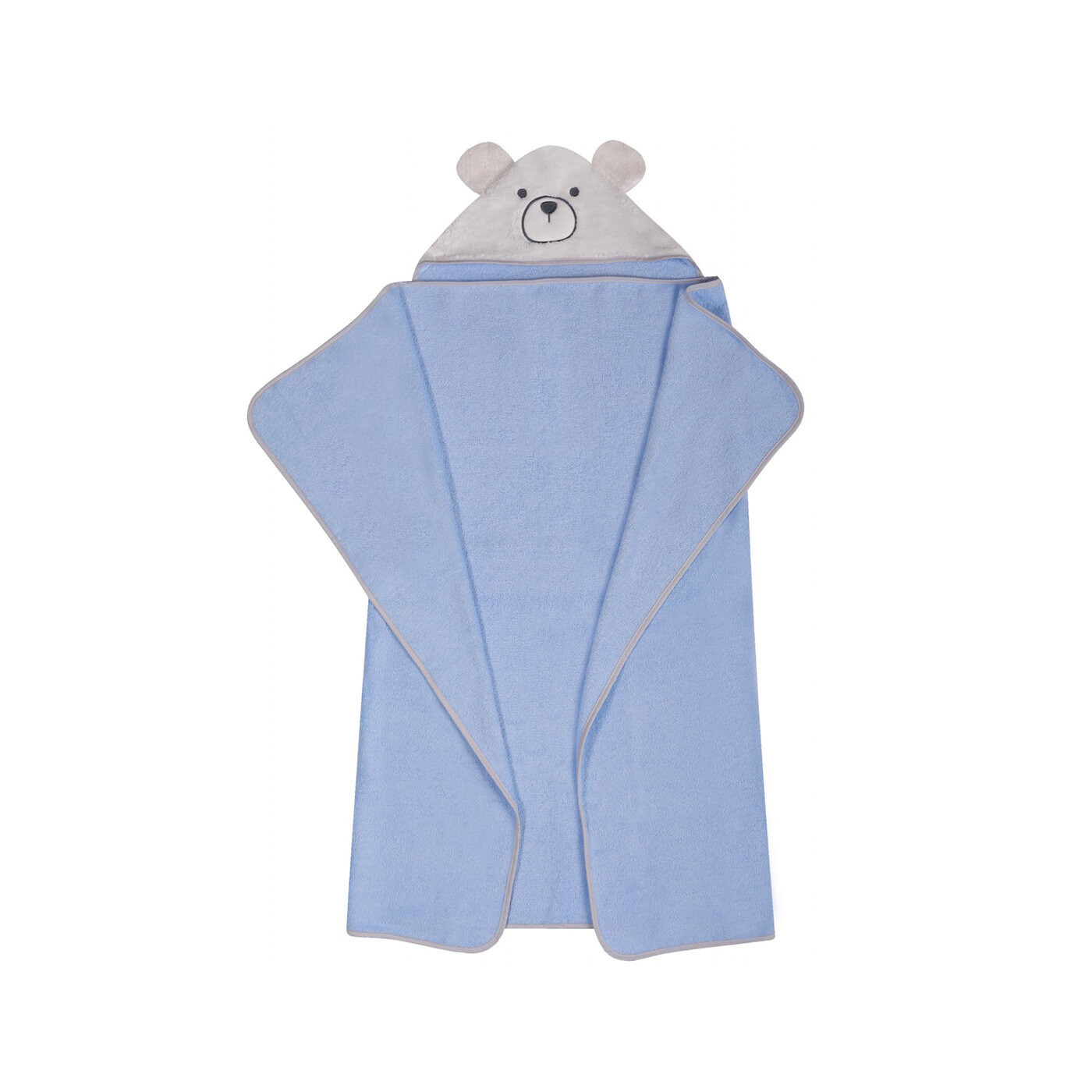 Ręcznik120x100 cm Okrycie kąpielowe 100% bawełna Niebieski Misiu